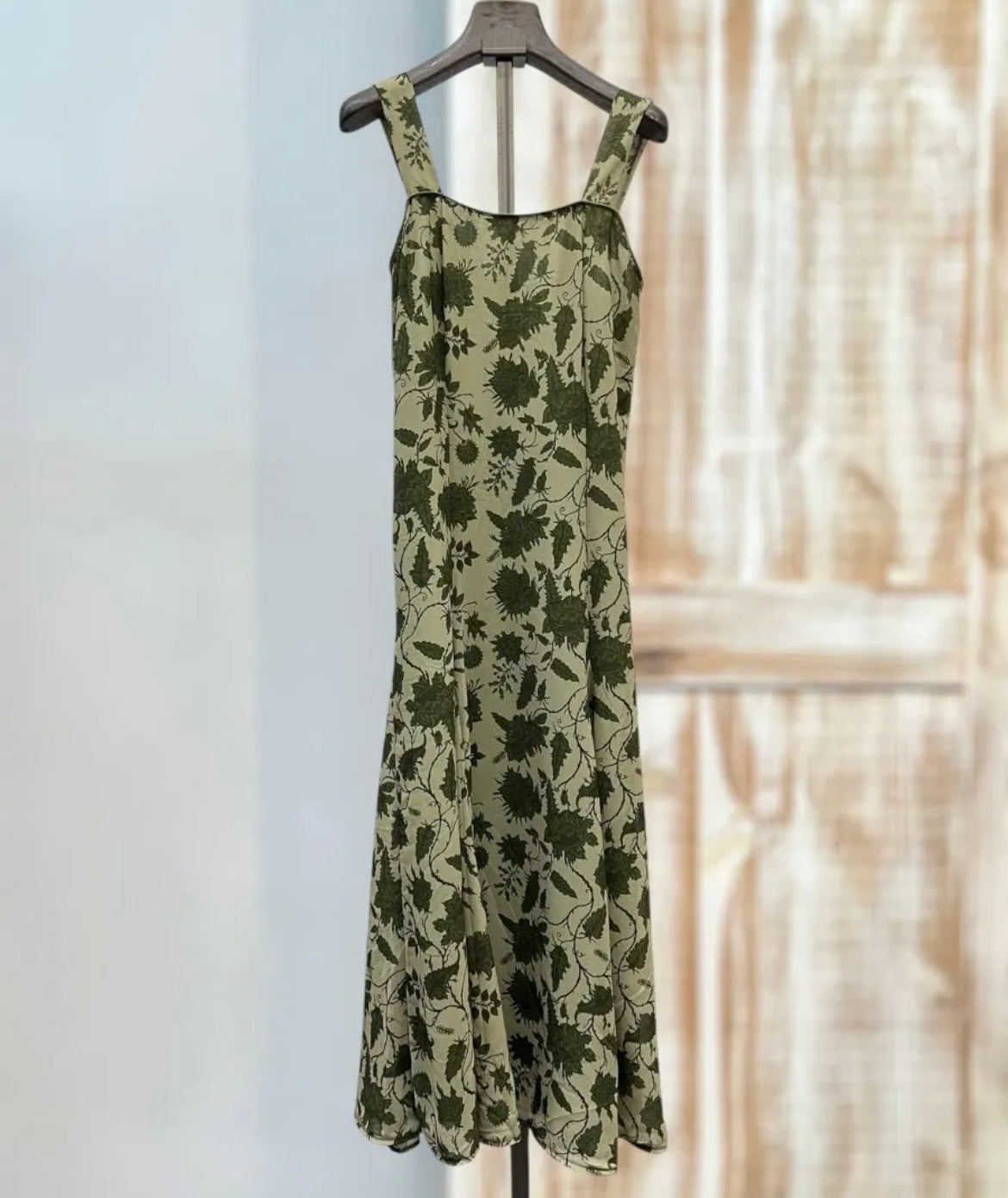 Vestido verde estampado