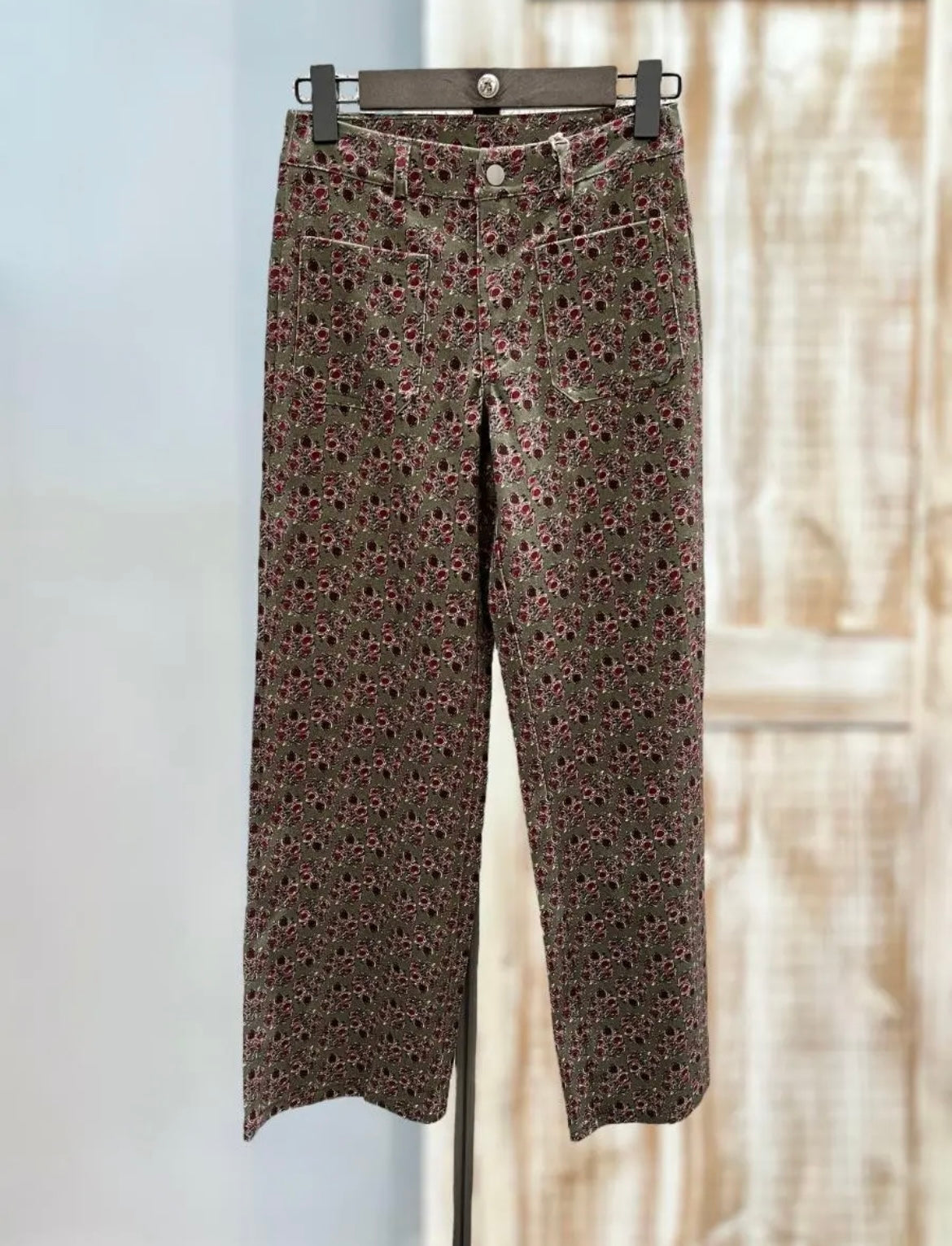 Pantalón estampado verde