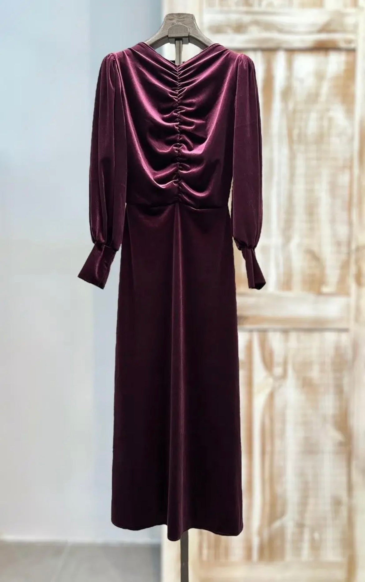 Vestido terciopelo fruncido