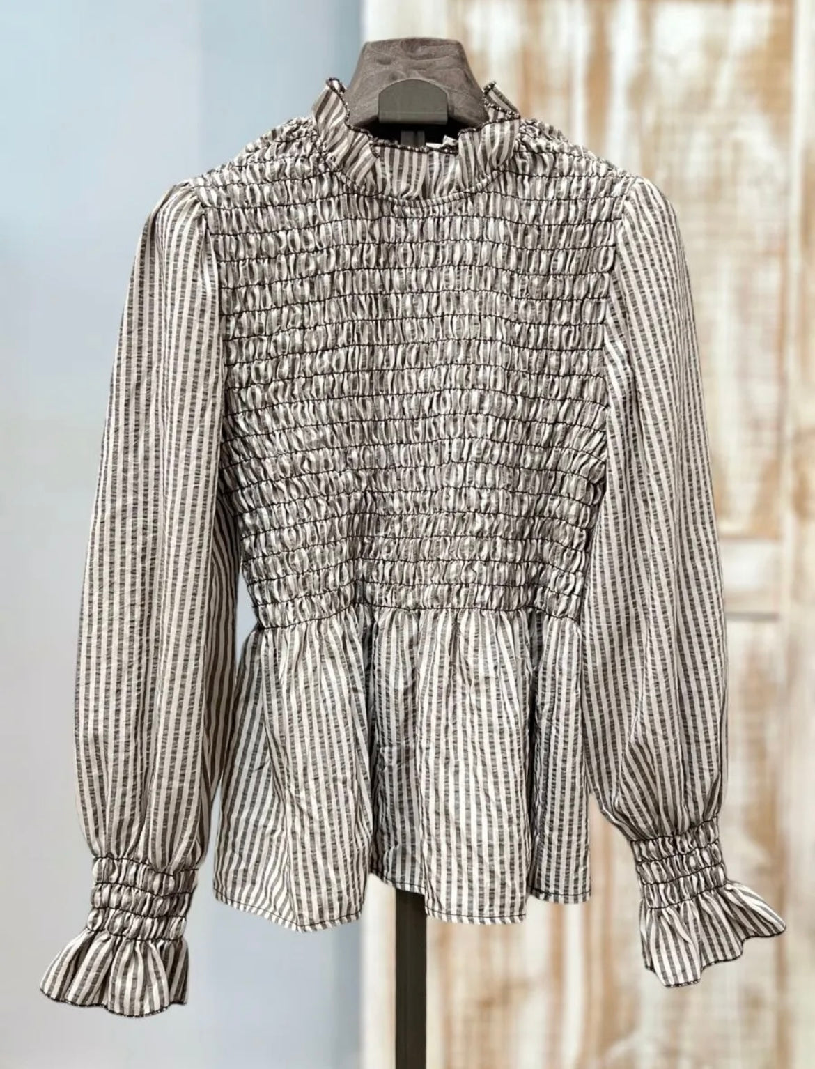 Camisa panel nido abeja gris