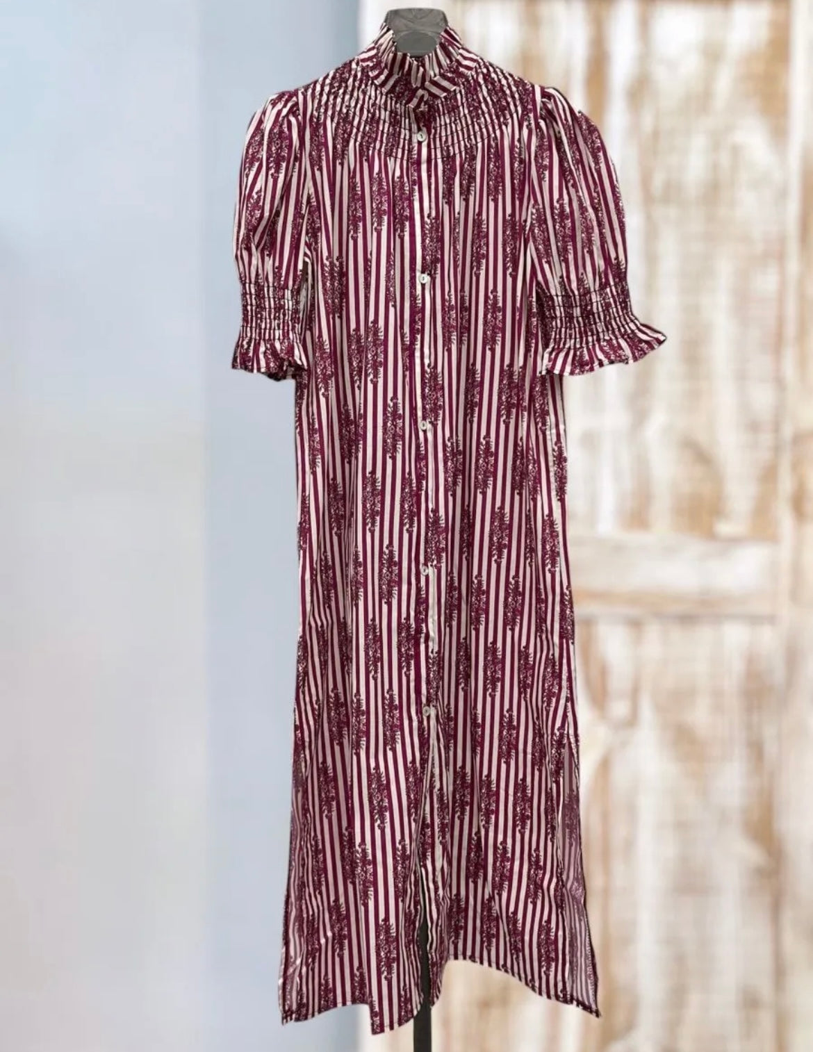 Vestido buganvilla estampado rayas