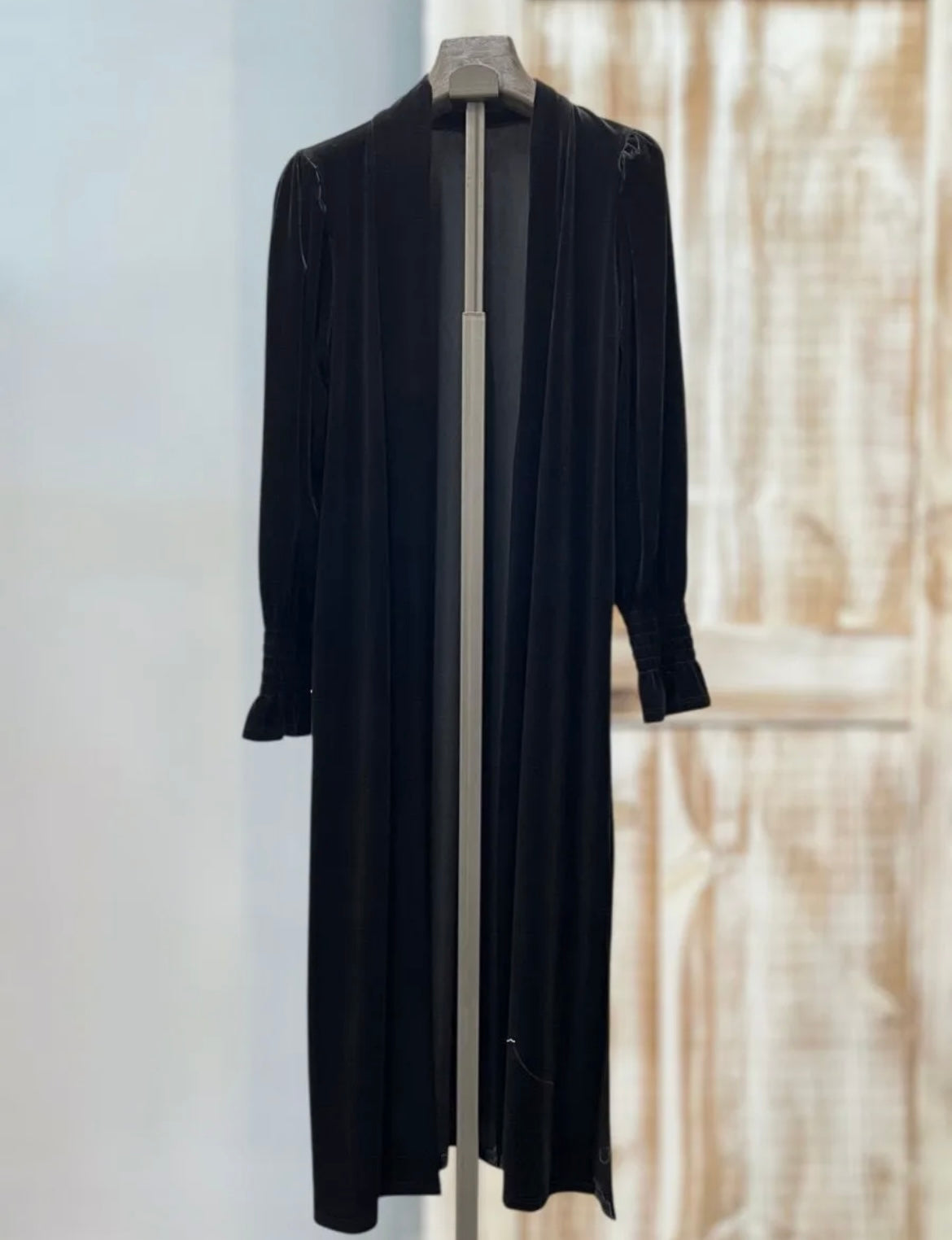 Guardapolvos terciopelo negro