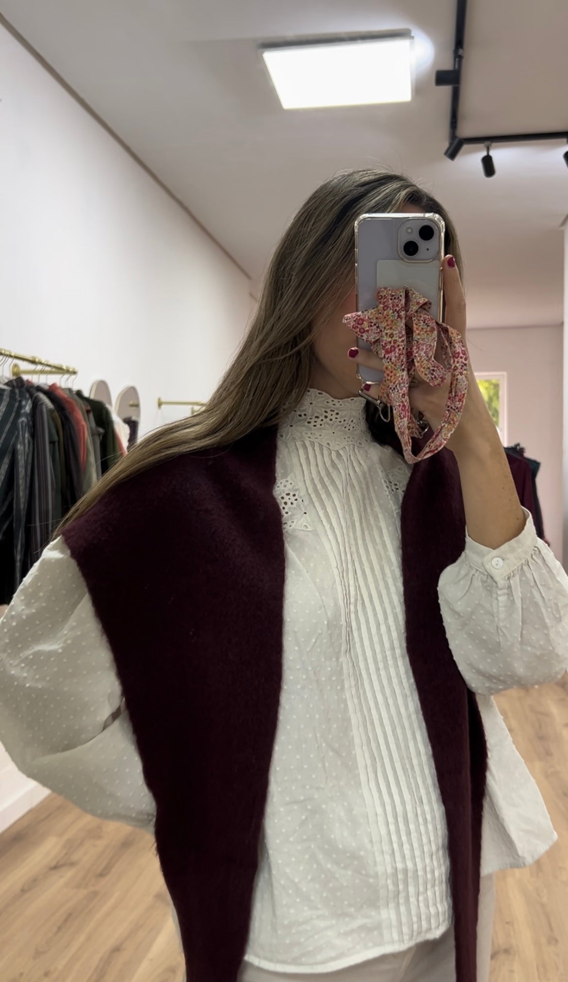 Mini poncho Burdeos
