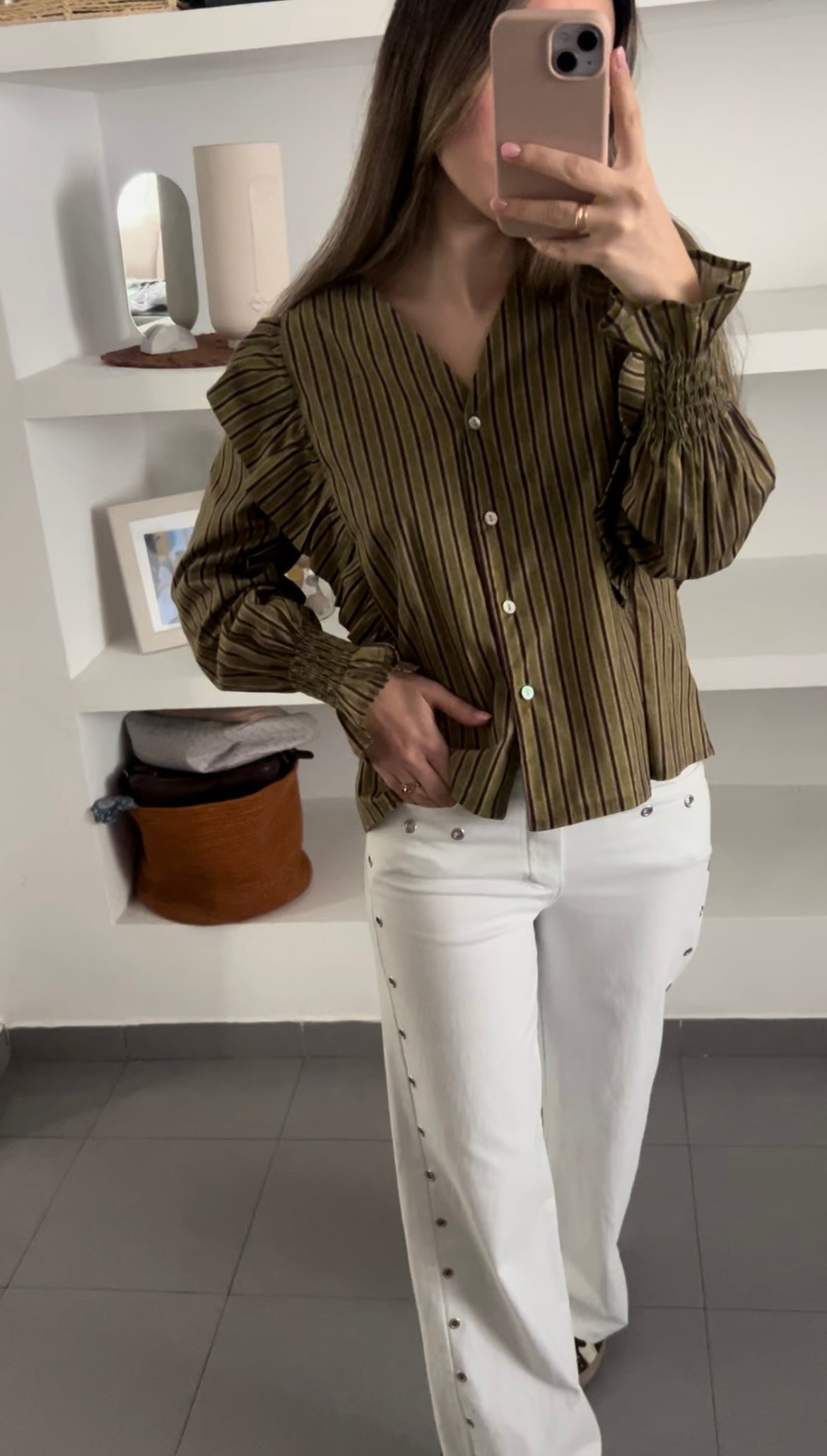 Camisa rayas verde