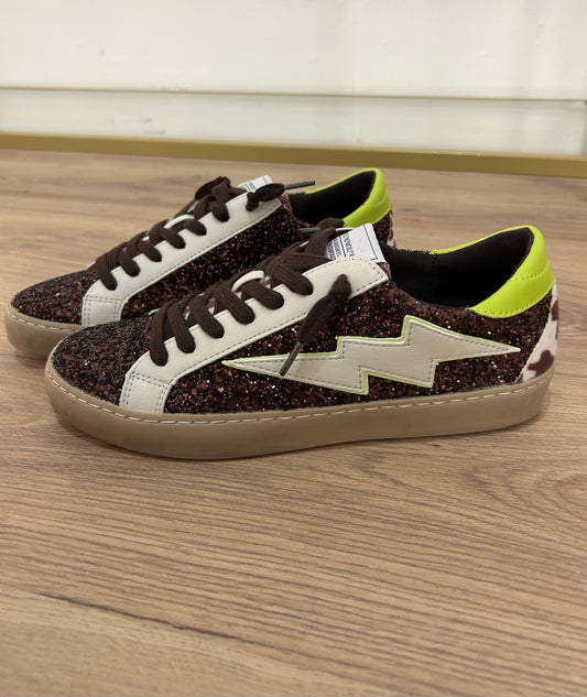 Zapatillas brillo vaca