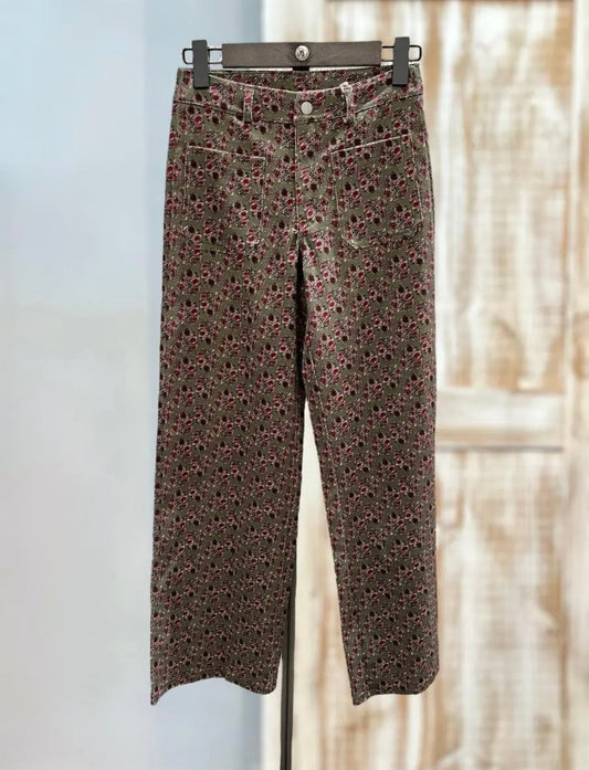 Pantalón estampado verde