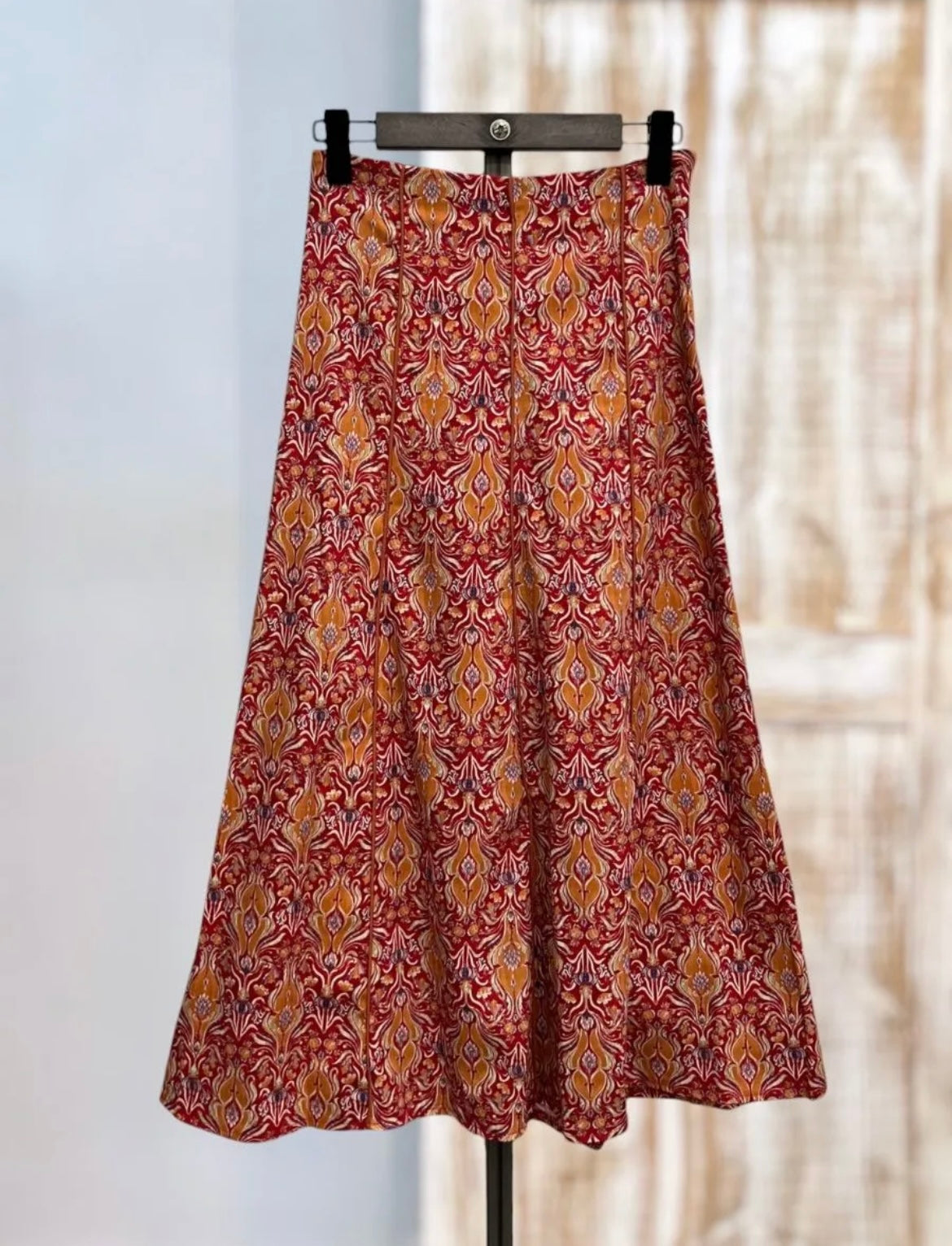 Falda estampada teja