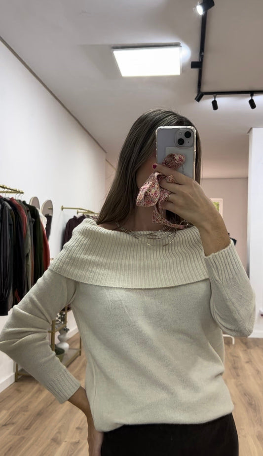 Jersey palabra honor color crema