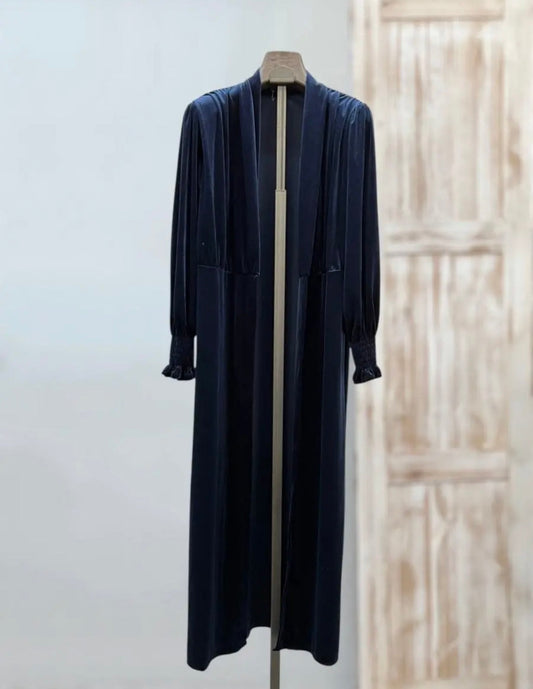 Guardapolvos terciopelo azul marino