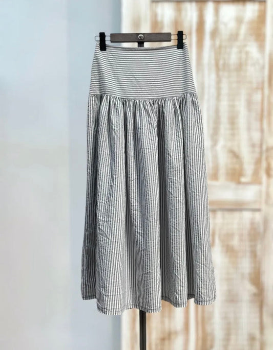 Falda rayas gris