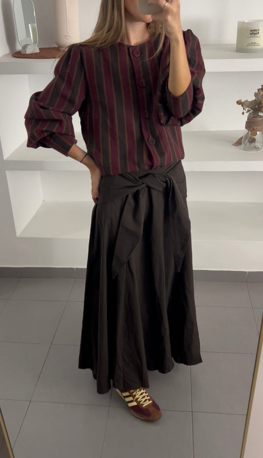Falda lazo marrón