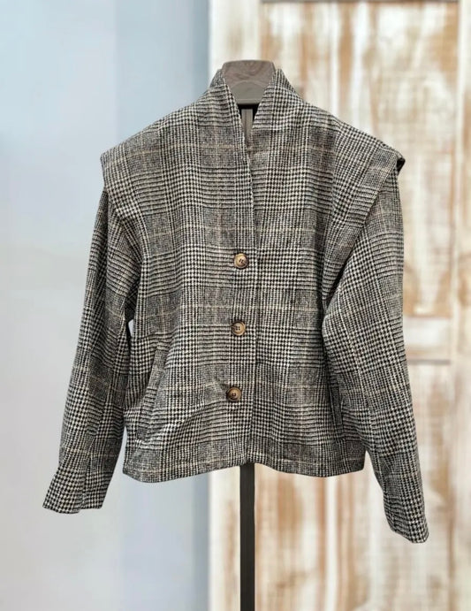 Chaqueta cuadros hombreras