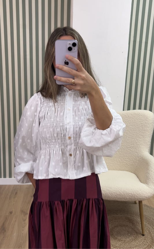 Blusa fruncida flores