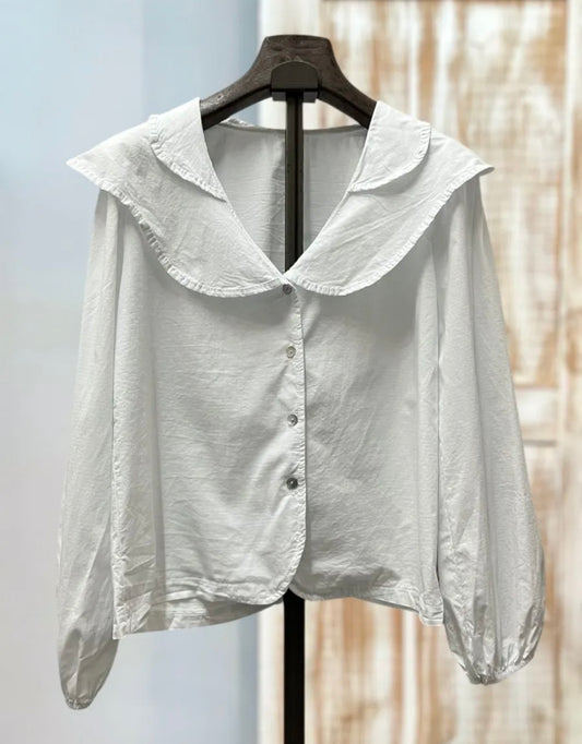 Blusa blanca cuellos