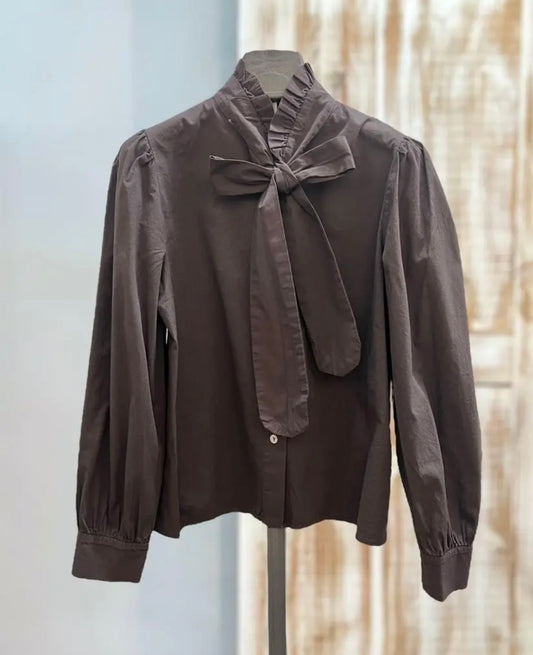 Blusa marrón chocolate lazada