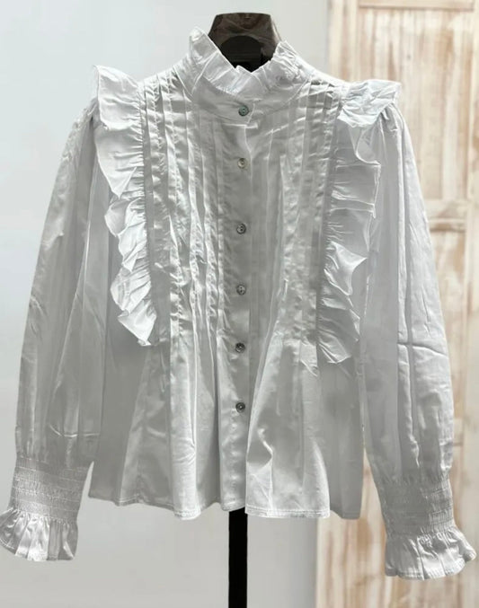 Camisa blanca volantes