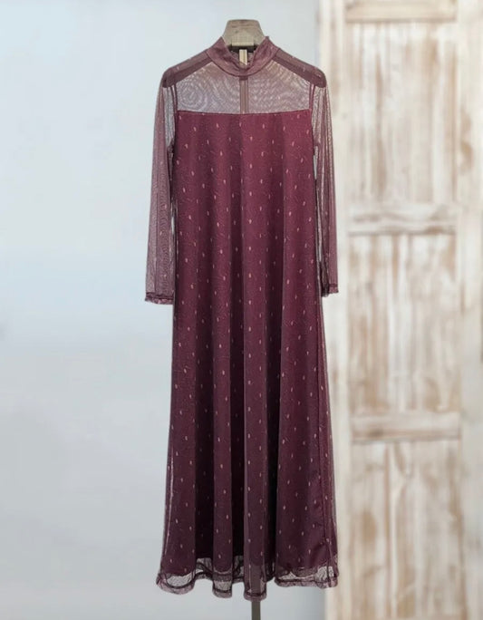 Vestido estampado tipo gasa