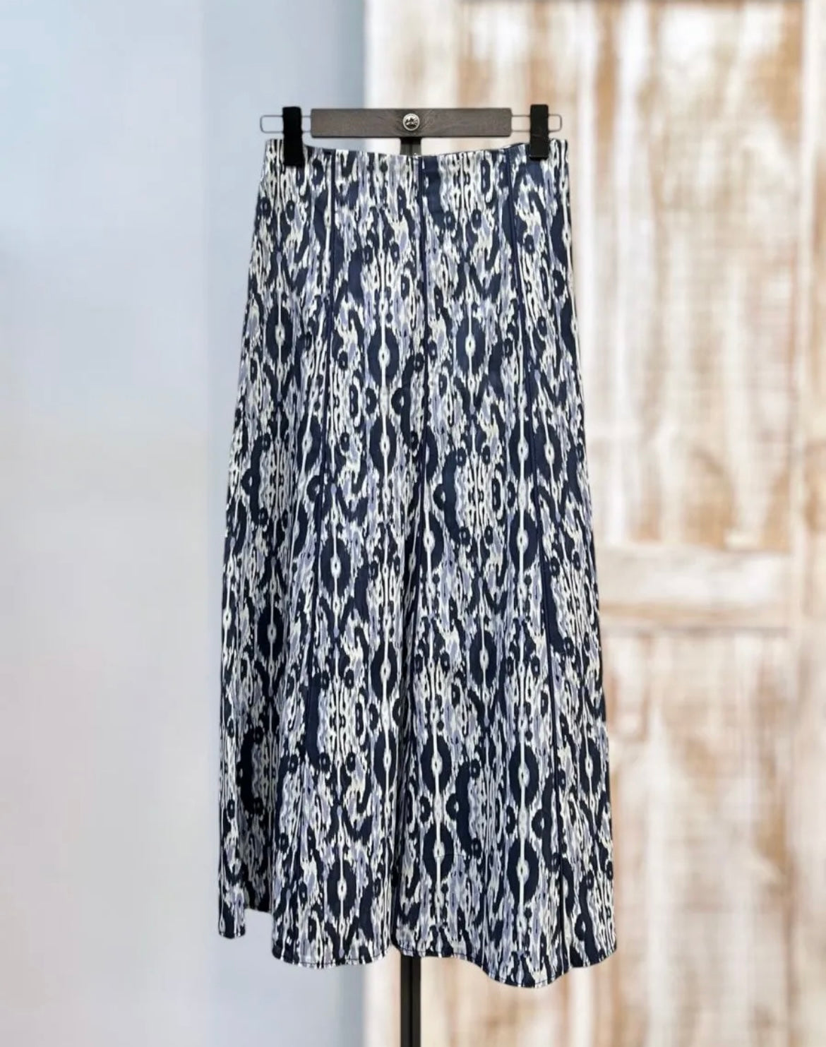 Falda estampada azul