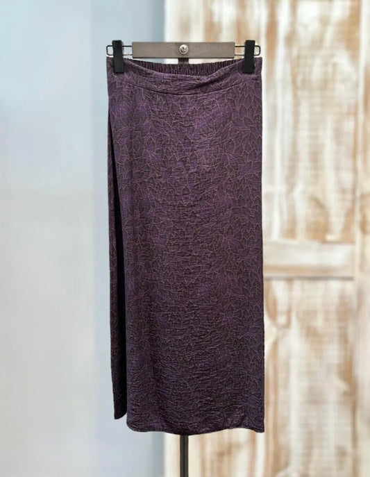 Falda estampada morada