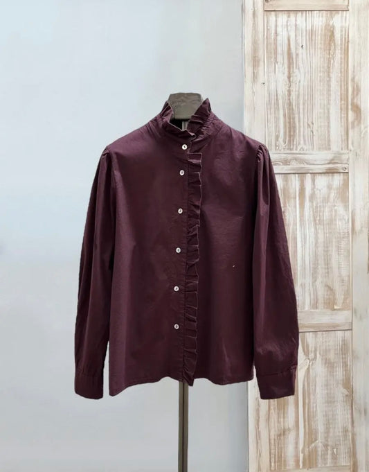 Camisa burdeos volante