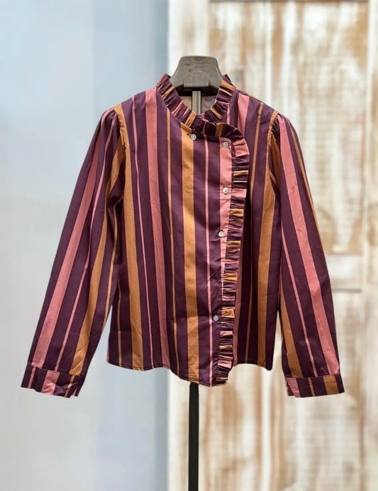 Blusa rayas abotonada
