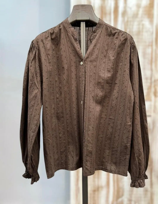 Blusa marrón chocolate