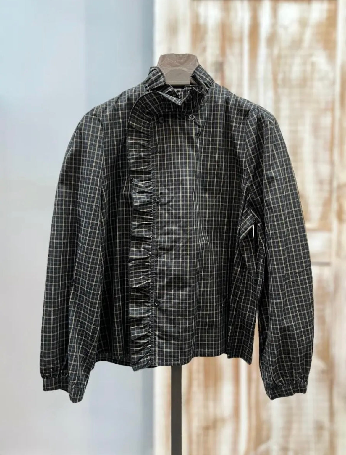 Camisa cuadros volante