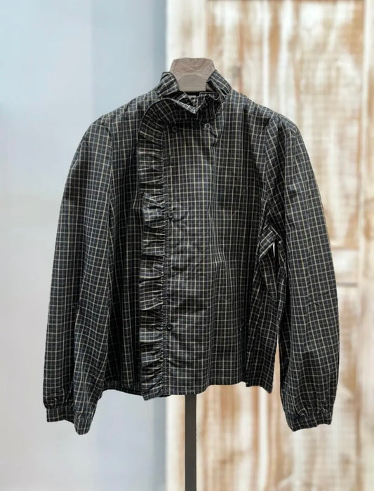 Camisa cuadros volante