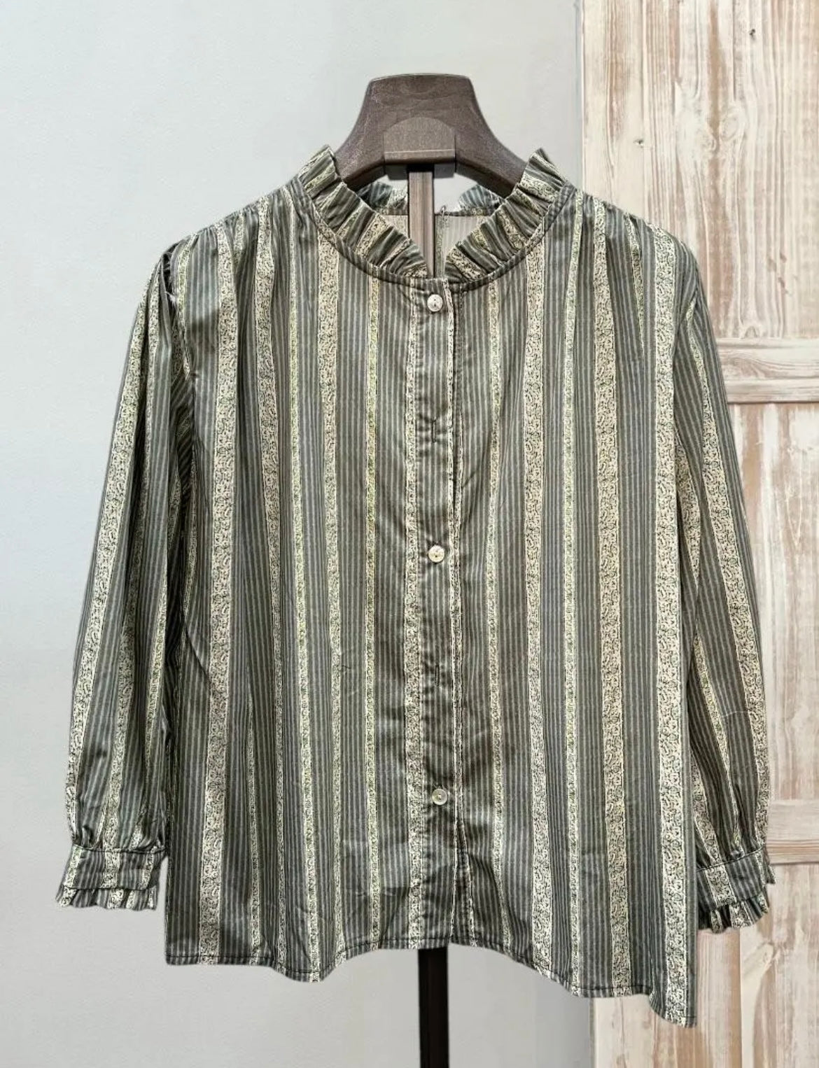 Blusa verde estampado rayas