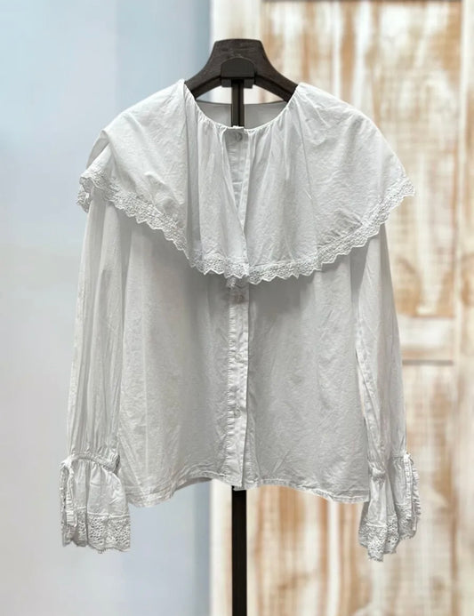 Camisa blanca detalle cuello