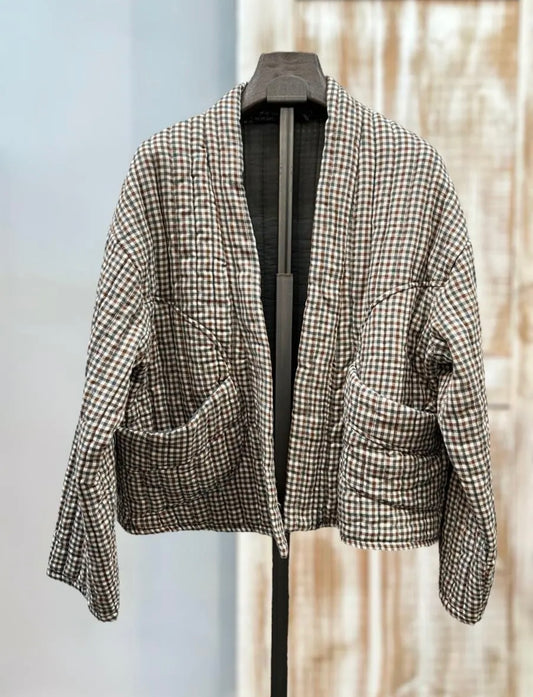Chaqueta acolchada cuadros