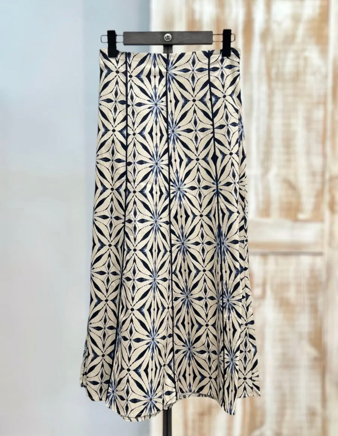 Falda estampado azul