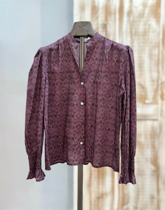 Blusa estampada morada
