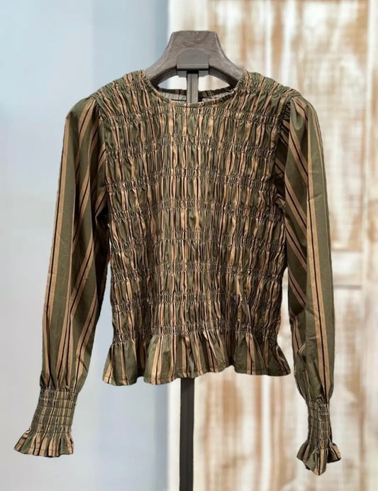 Blusa fruncida estampada