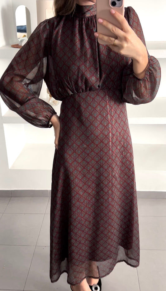 Vestido largo estampado