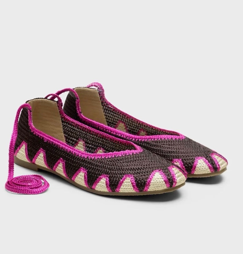 Bailarinas croché marrones