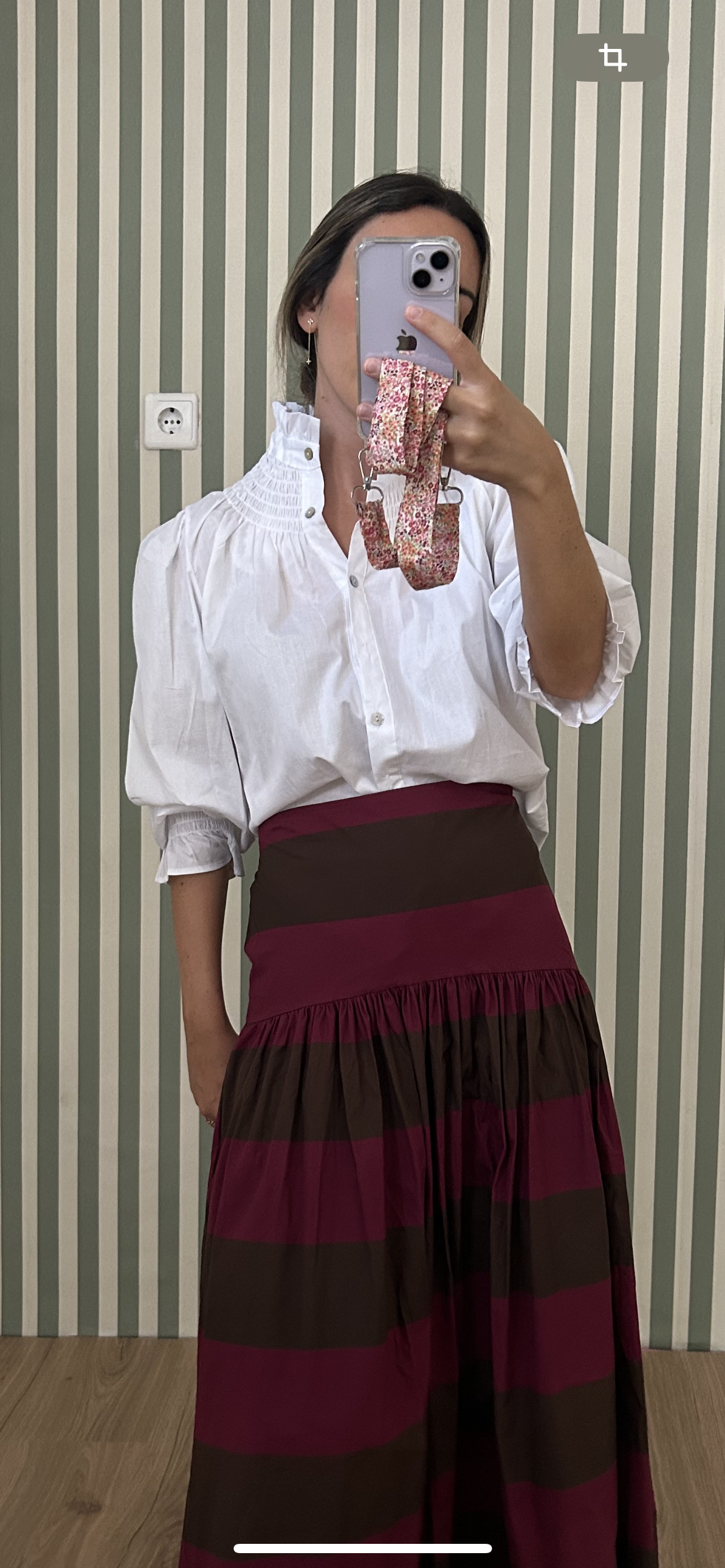 Blusa blanca fruncida